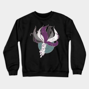 Asexual Pride Kitsune Crewneck Sweatshirt